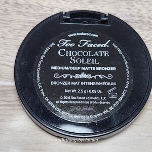 2X Too Faced Chocolate‎ Soleil Medium/Deep Matte Bronzer Deluxe Size 2.5g/.08oz